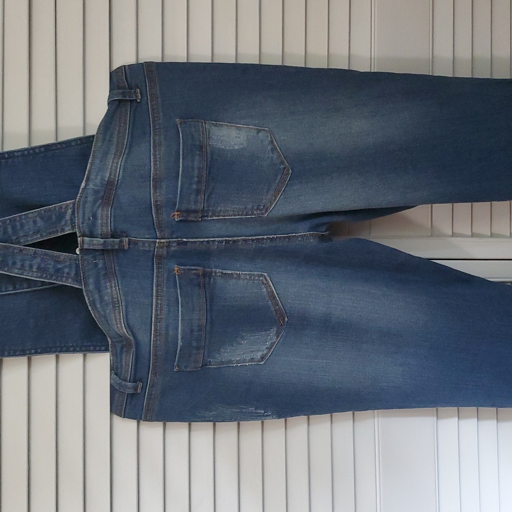 Denim Overalls W/ Rose Gold Hardware. - Picture 6 of 10